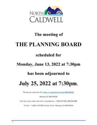 Planning Board 6-13 Meeting Adjournment