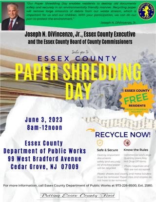 Essex County Paper Shredding Day June 3, 2023