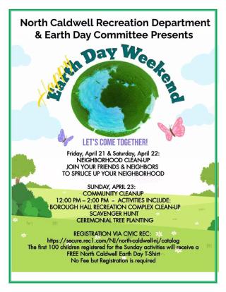North Caldwell Earth Day Weekend Flyer