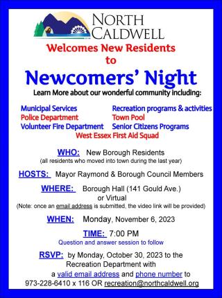 Newcomers' Night Flyer