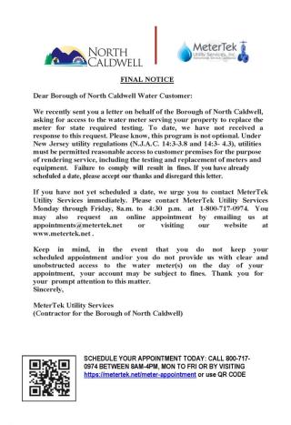 Final water meter replacement notice